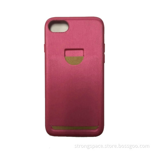 2016 Fashion Girl/Woman Case leather back cover for iPhone 7 with card slot